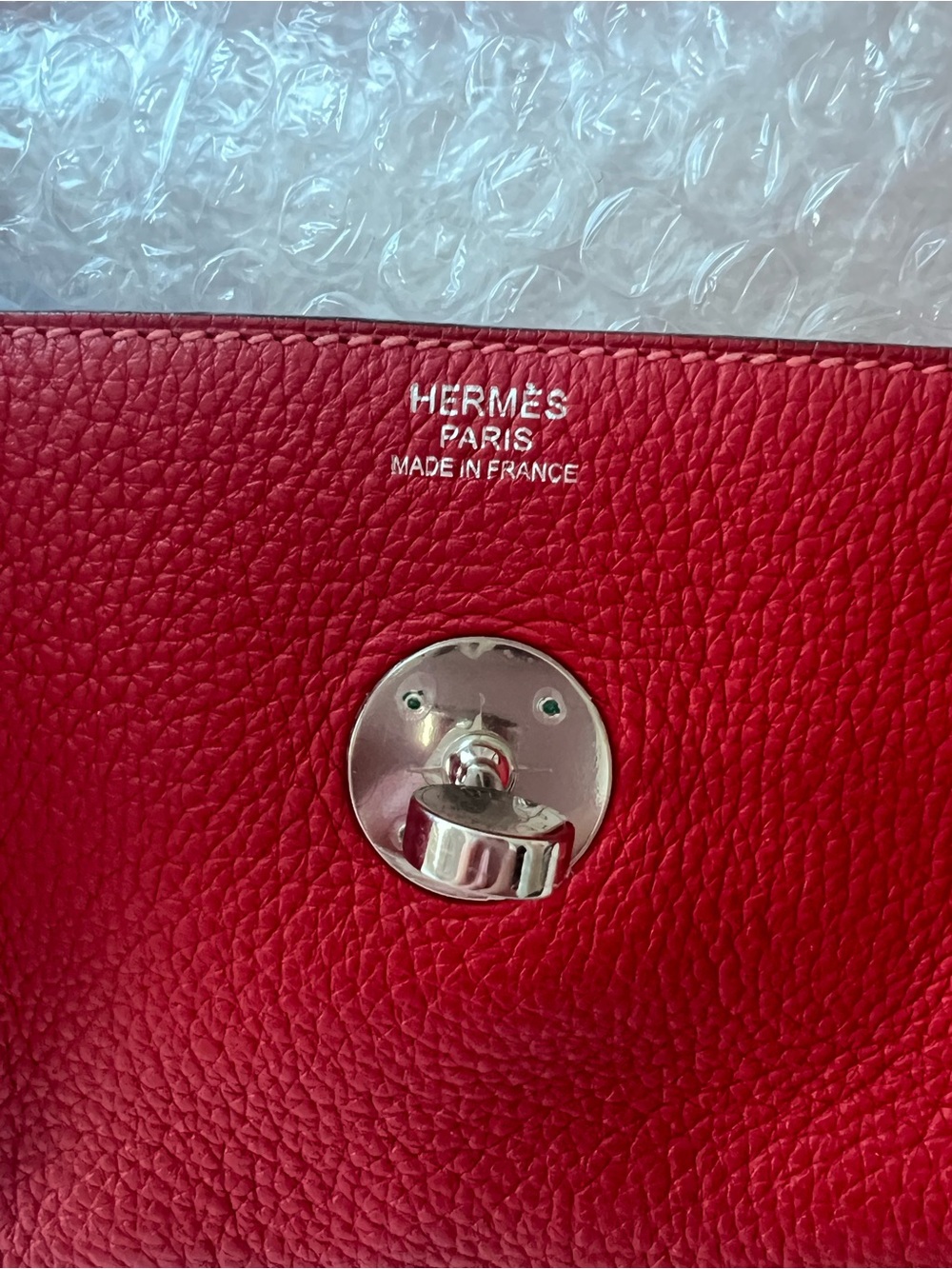 Hermes Lindy 30 Leather Bag with Silver Hardware - Picture 13 of 14